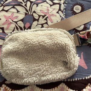 Lululemon Cream Sherpa Bag